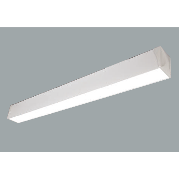 White Linear LED ceiling lights on a grey background