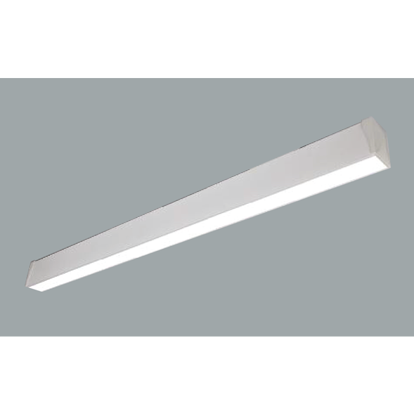 White Linear LED ceiling lights on a grey background