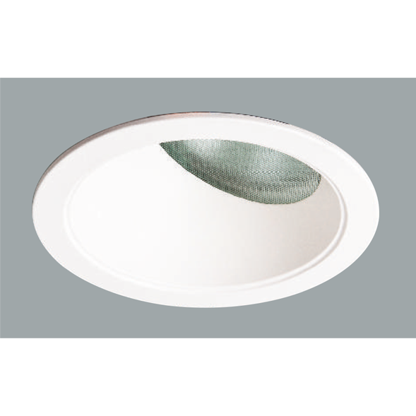 A white indirect led downlight with grey background.