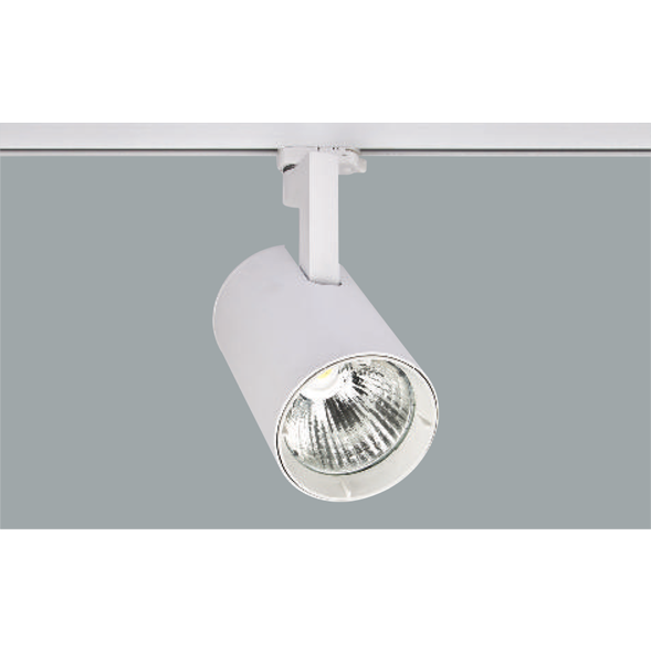 A white Led Spotlights with a grey background.