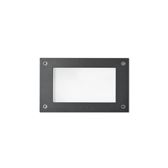 2131 Black and White Outdoor Recessed Wall Light with 8W on a white background