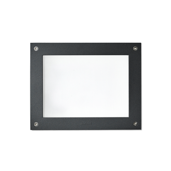 2137 Black and White Outdoor Recessed Wall Light with 18W on a white background