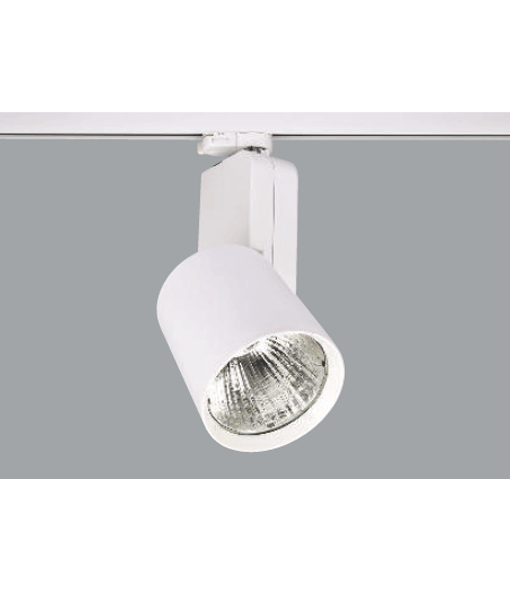 A white Led Spotlights with a grey background.