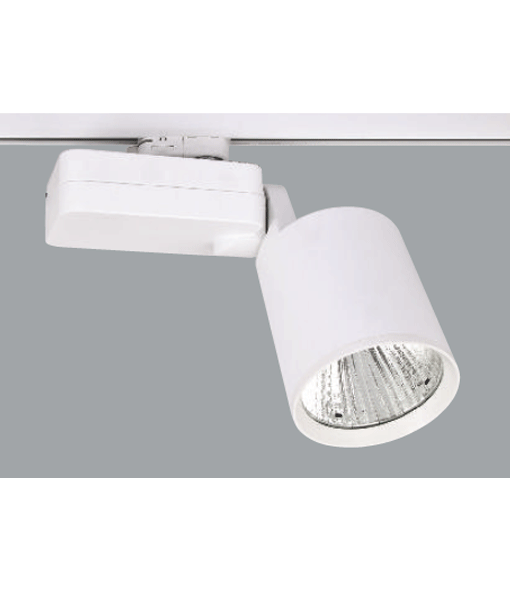 A white horizontal Led Spotlights with a grey background.