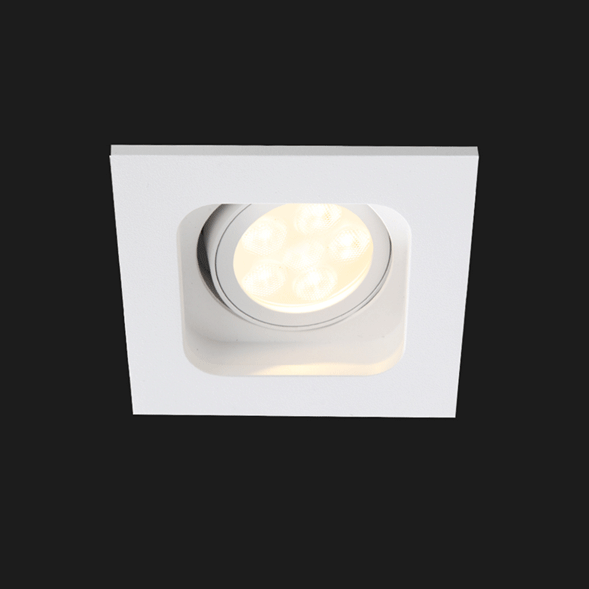 A white deep led downlight with black background