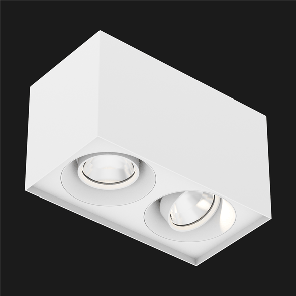 White Box surface mounted ceiling light on a black background