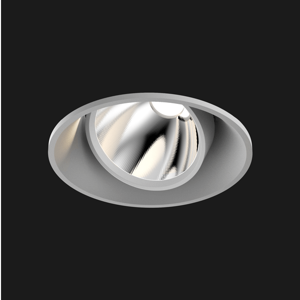 A grey mix round led downlight with black background