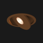 A corten flat led with black background