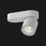 Grey base organic ceiling light on a black background