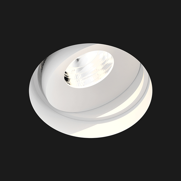 A deep white led downlights with a black background